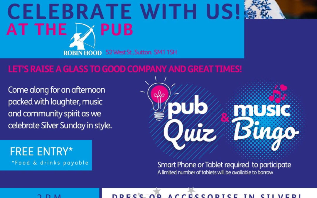 Age UK Sutton Pub Quiz & Music Bingo at The Robin Hood pub