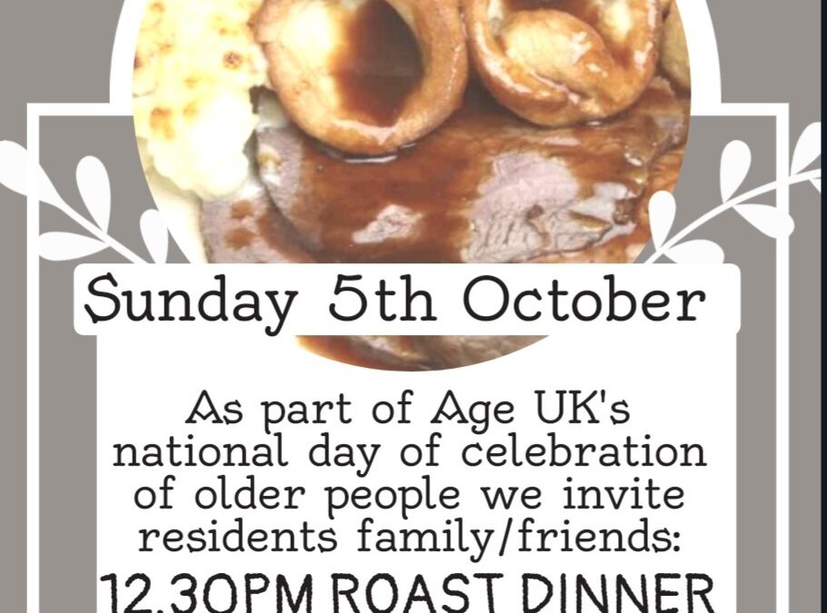 Silver Sunday Lunch at Anchor – Eric Morecambe House